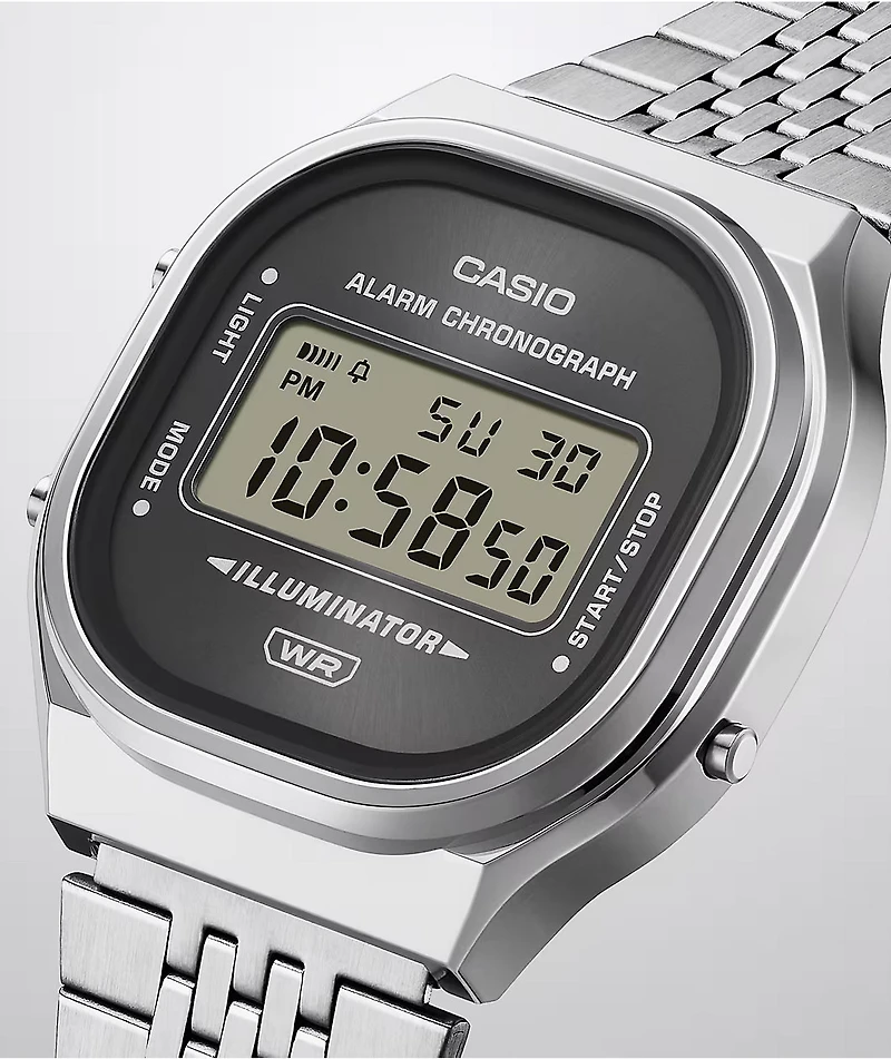 Casio A140WE-8A Silver & Black Digital Watch