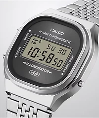 Casio A140WE-8A Silver & Black Digital Watch