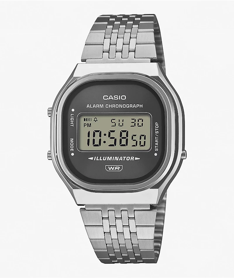 Casio A140WE-8A Silver & Black Digital Watch