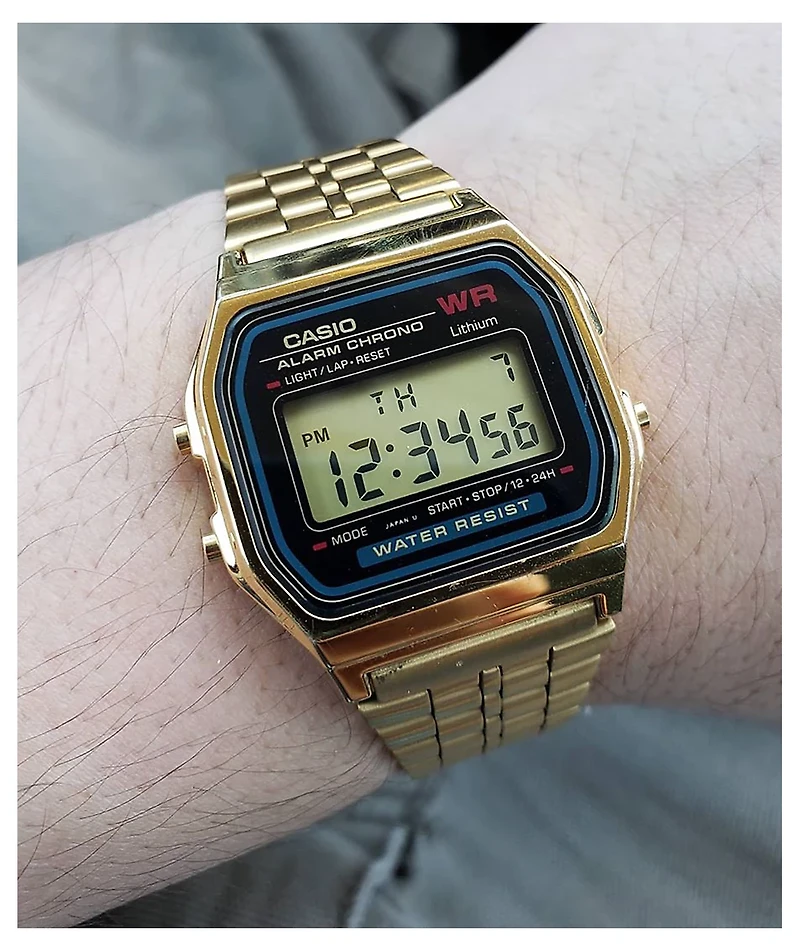 Casio A159WGEA-1VT Vintage Black & Gold Watch