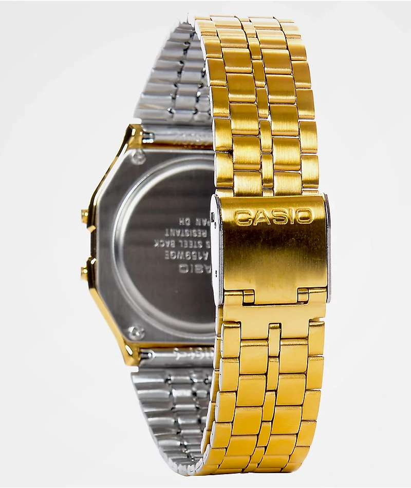 Casio A159WGEA-1VT Vintage Black & Gold Watch