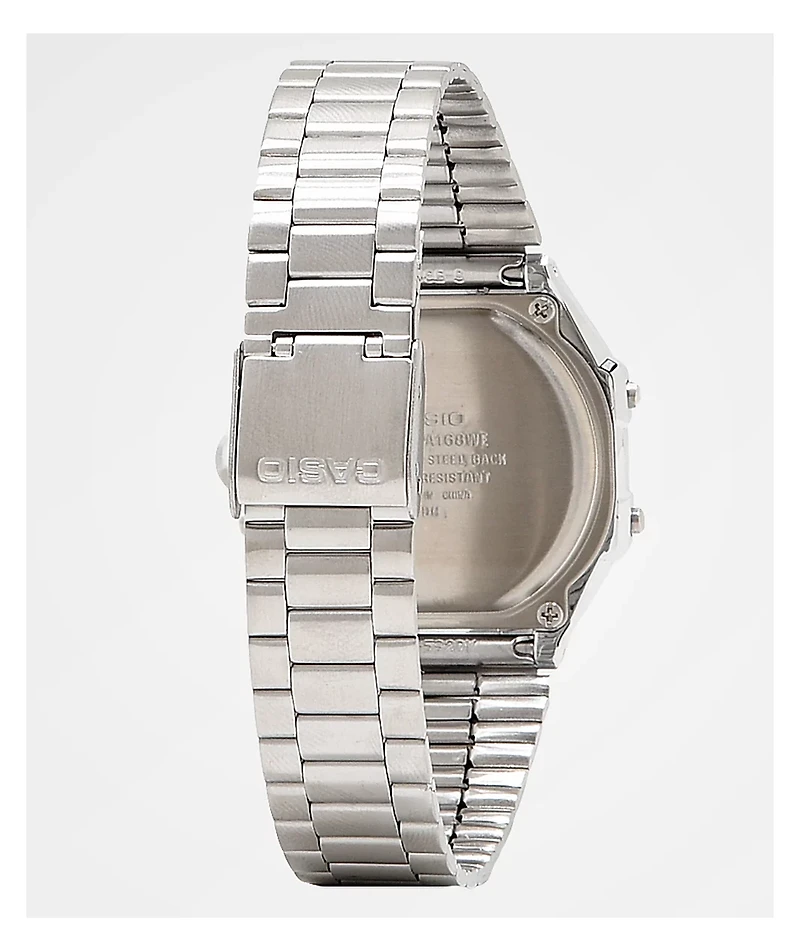 Casio A168WEM-1VT Vintage Silver & Black Digital Watch