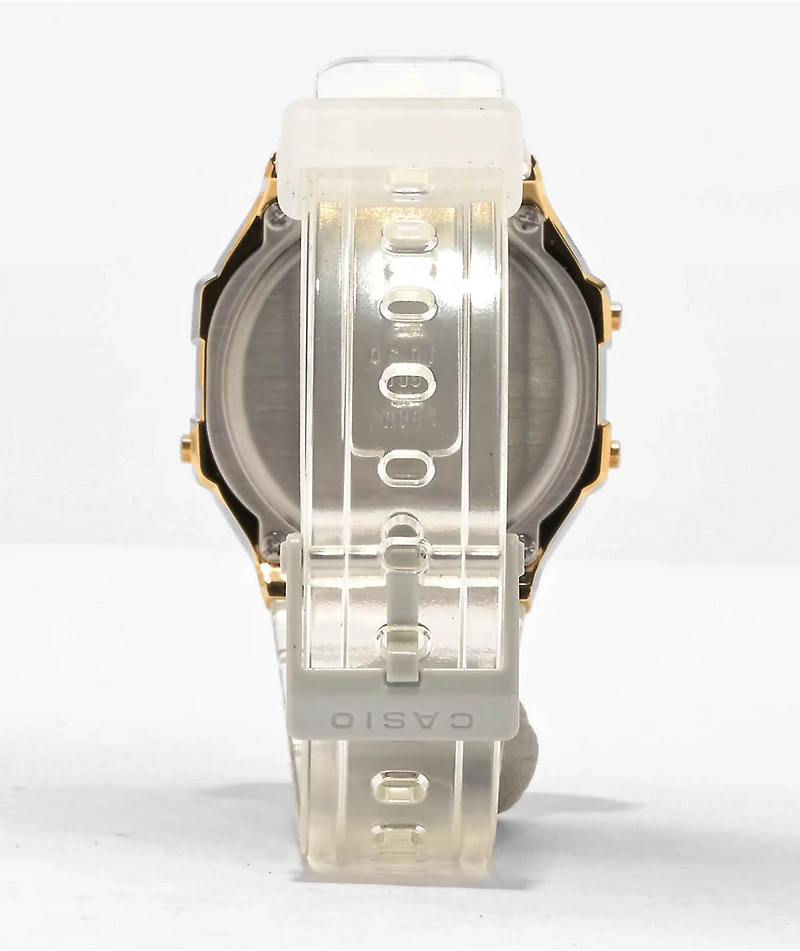 Casio A168XESG-9A Gold & Transparent Digital Watch