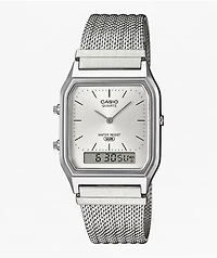 Casio AQ230EM-2A Silver Analog & Digital Watch