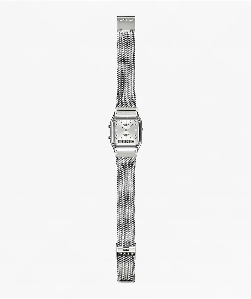 Casio AQ230EM-2A Silver Analog & Digital Watch