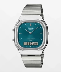 Casio AQ240E-3ACF Teal & Silver Analog Watch