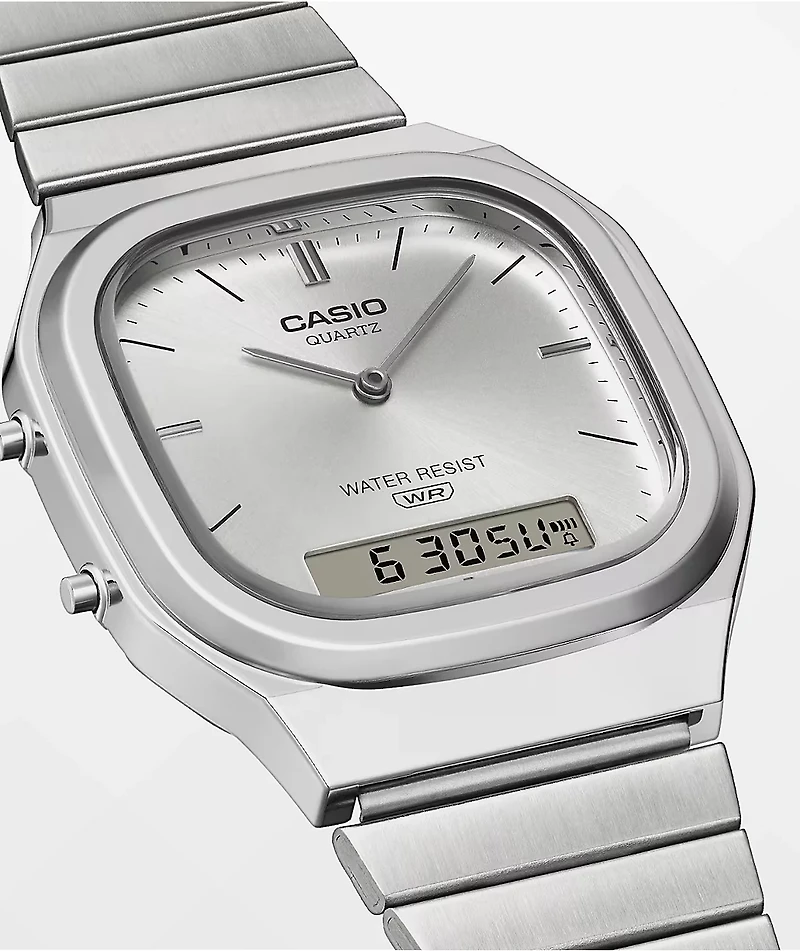 Casio AQ240E-7ACF White & Silver Analog Watch