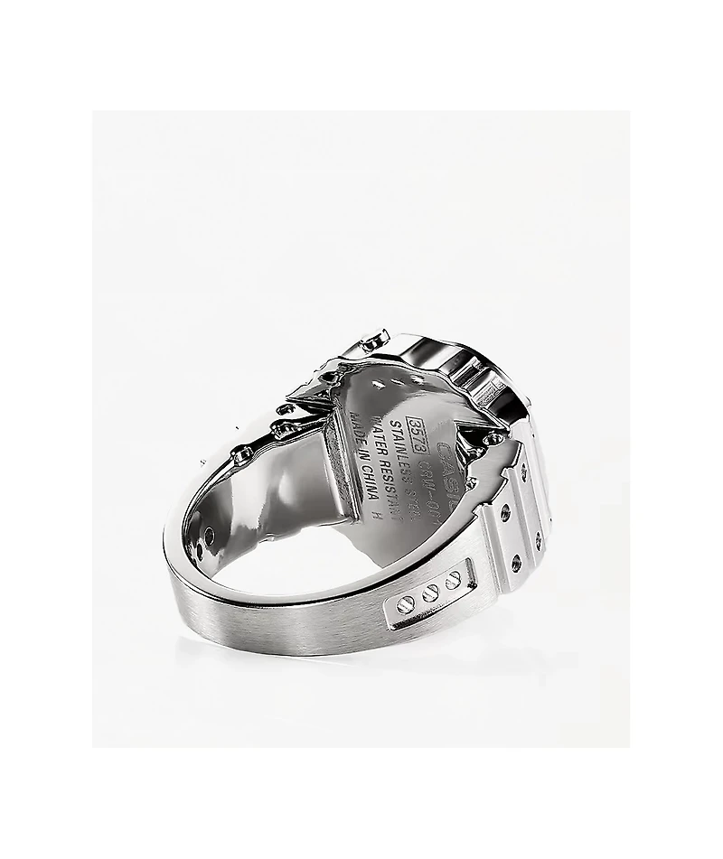 Casio CRW-001-01 Silver Digital Ring Watch