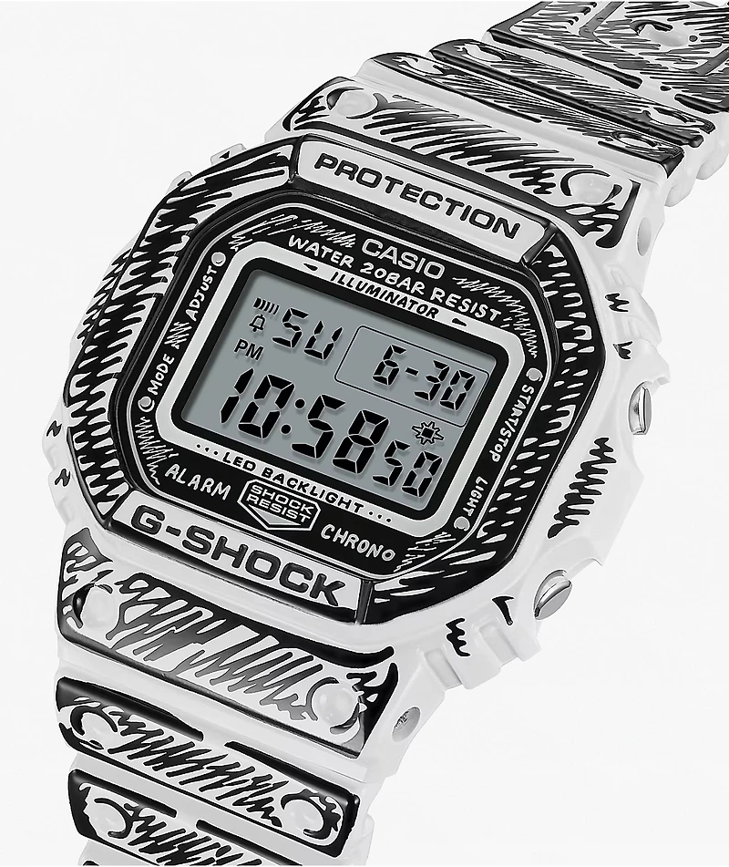 Casio G-Shock DW5600JV-7CR Joshua Vides Silver Watch