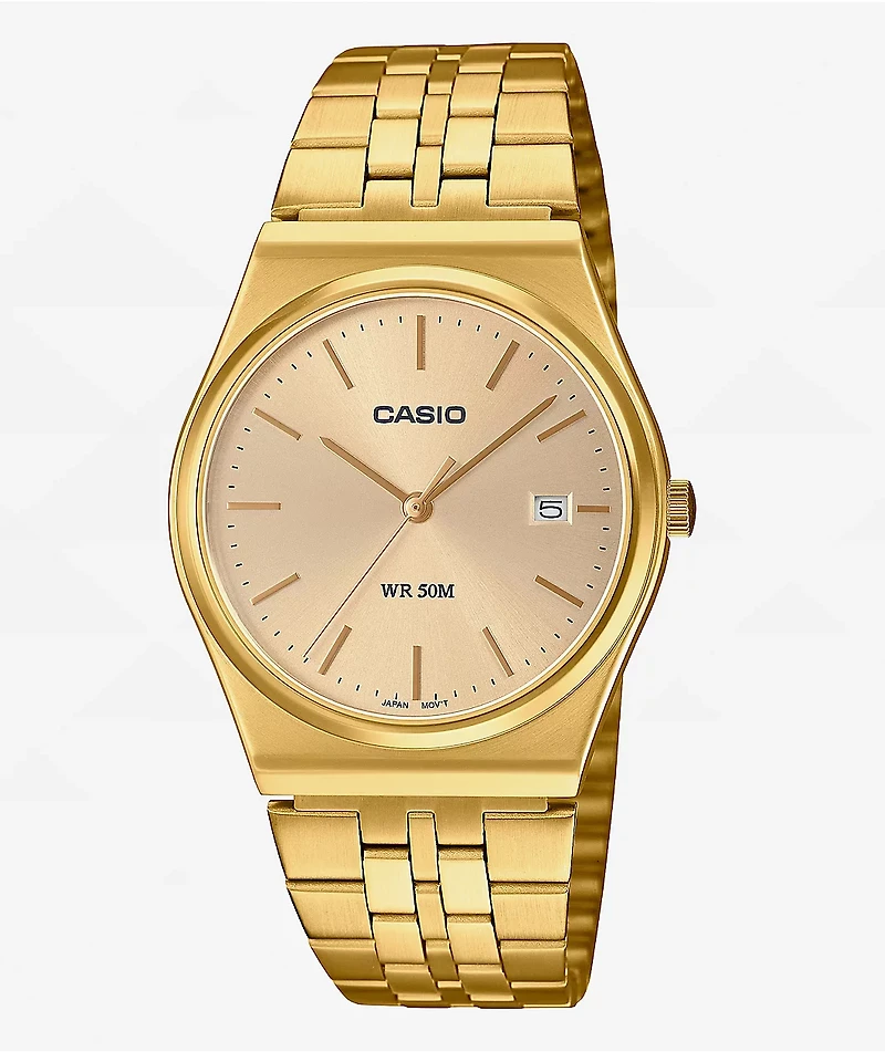 Casio MTP-B145G-9AV Gold Analog Watch