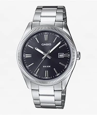 Casio MTP1302D-1A1VT Silver & Black Analog Watch