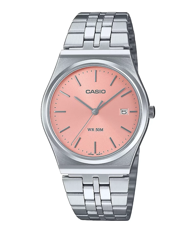Casio MTPB145D-4VT Silver & Pink Analog Watch