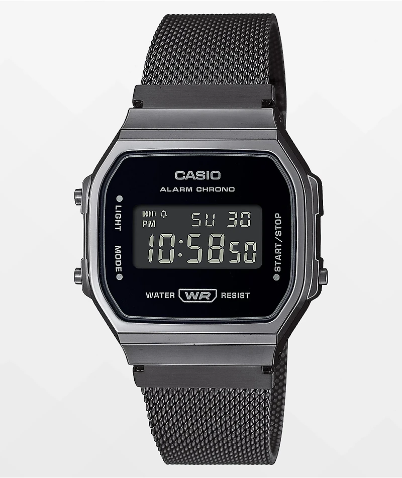 Casio Vintage Gun Metal & Black Digital Watch