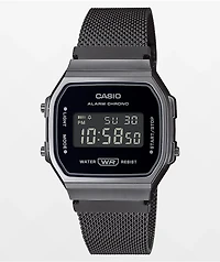 Casio Vintage Gun Metal & Black Digital Watch