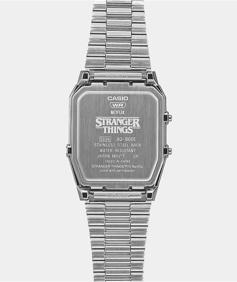Casio x Stranger Things AQ800EST-1A Silver Analog & Digital Watch