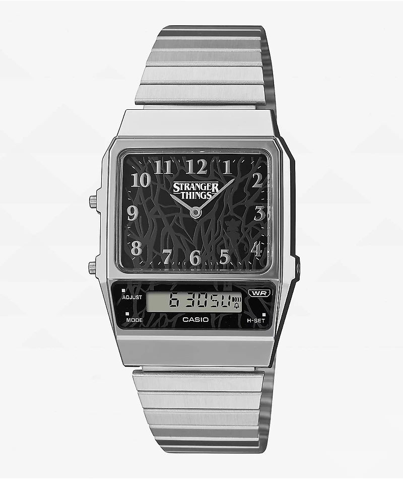 Casio x Stranger Things AQ800EST-1A Silver Analog & Digital Watch