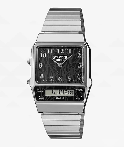 Casio x Stranger Things AQ800EST-1A Silver Analog & Digital Watch