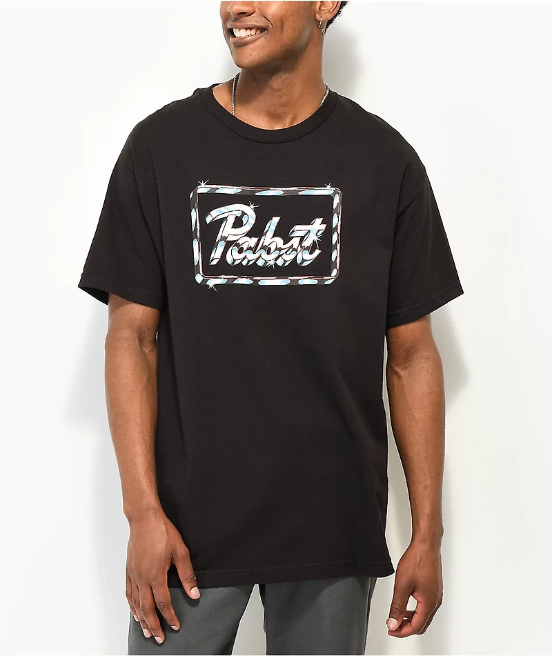 Casual Industrees x Pabst Blue Ribbon Chromed Out Black T-Shirt