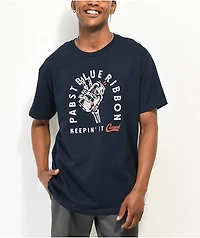 Casual Industrees x Pabst Blue Ribbon Keep It Navy T-Shirt
