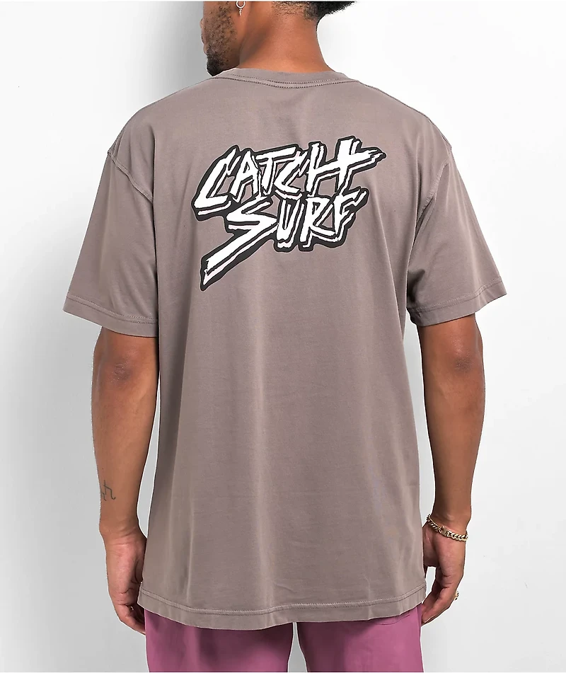 Catch Surf Triple Slash Cinder Garment Dye T-Shirt