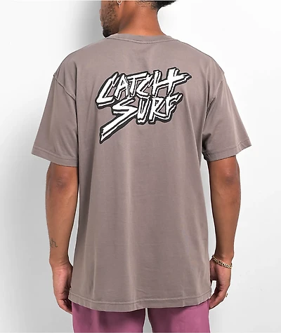 Catch Surf Triple Slash Cinder Garment Dye T-Shirt