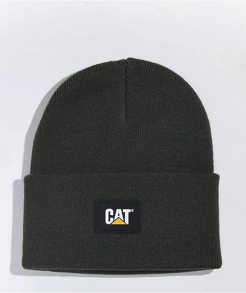Caterpillar Army Moss Cuffed Beanie