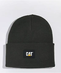 Caterpillar Army Moss Cuffed Beanie