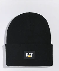 Caterpillar Black Cuffed Beanie