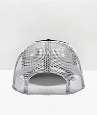 Caterpillar Contrast Cat Black & White Snapback Hat