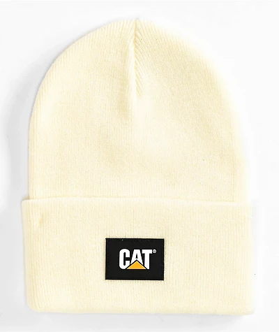 Caterpillar Cream Cuffed Beanie
