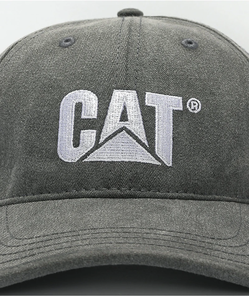 Caterpillar Foundation Contrast Logo Black Wash Strapback Hat