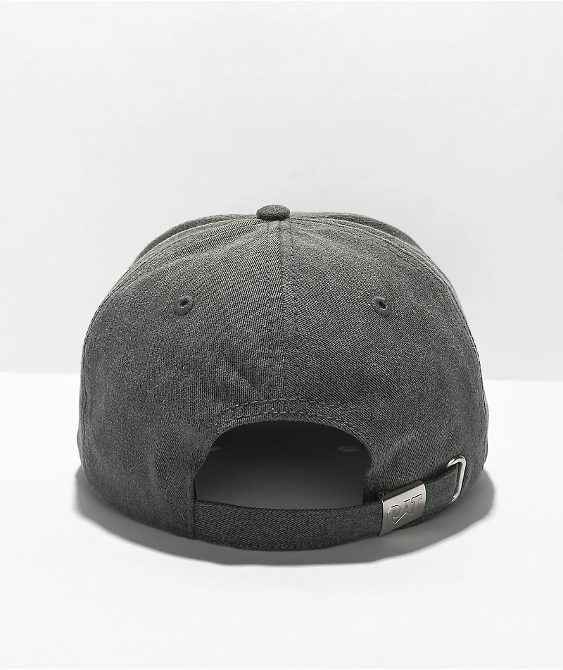 Caterpillar Foundation Contrast Logo Black Wash Strapback Hat