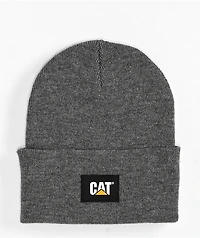 Caterpillar Heather Grey Cuffed Beanie
