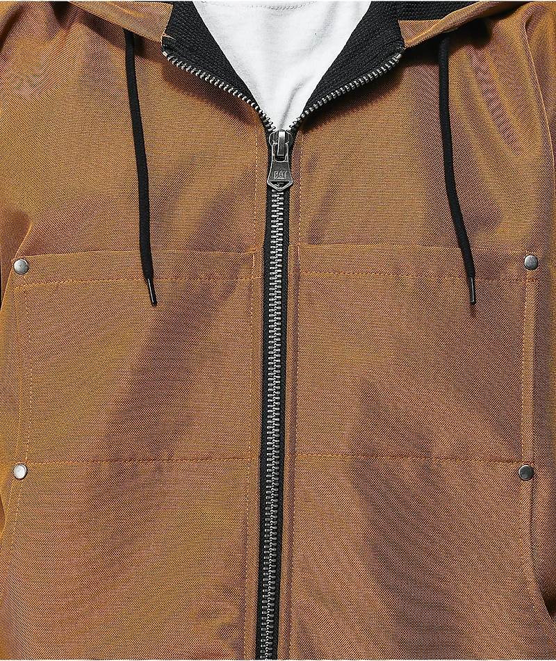 Caterpillar Light Brown Hooded Work Jacket