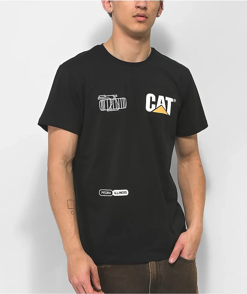 Caterpillar Logo Black T-Shirt