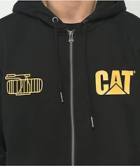 Caterpillar Logo Black Zip Hoodie