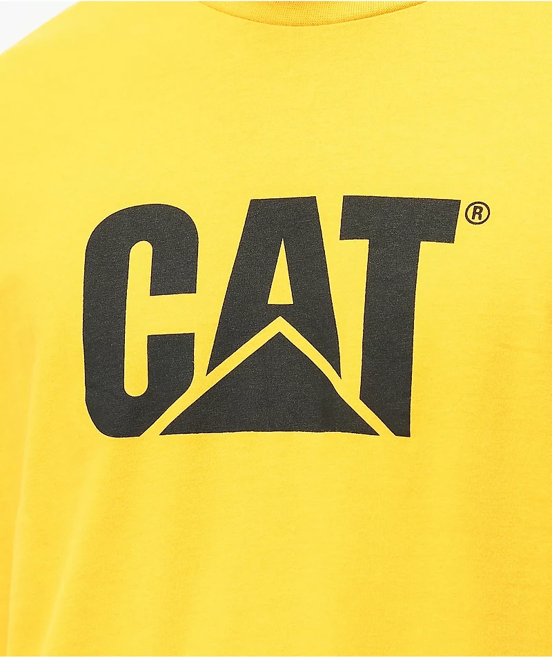 Caterpillar Original Fit Logo Yellow T-Shirt