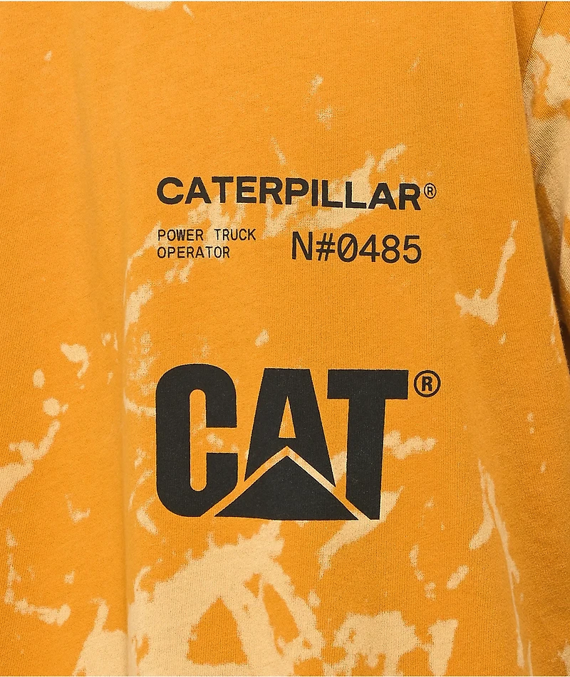 Caterpillar Sunfade Acid Wash Yellow T-Shirt