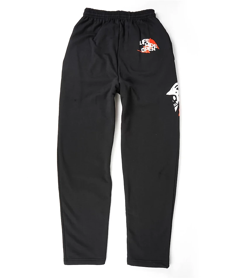 CboysTV 2 Face Bolted Black Sweatpants