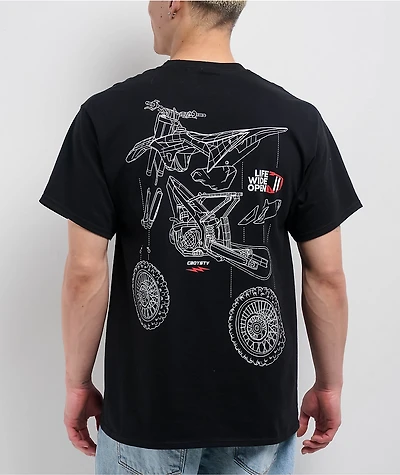 CboysTV Dirtbike X-Ray Black T-Shirt