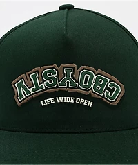 CboysTV Inverted Collegiate Green Snapback Hat
