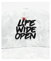 CboysTV Life Wide Open Snow Camo Mesh Snapback Hat