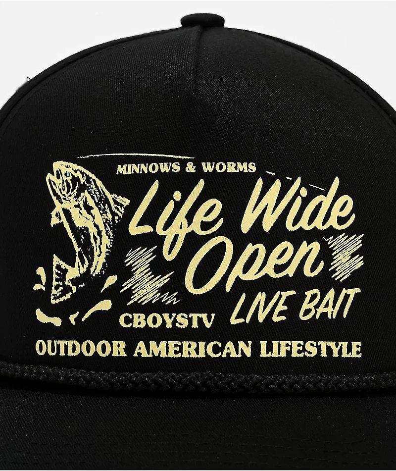 CboysTV Live Bait Black Snapback Hat