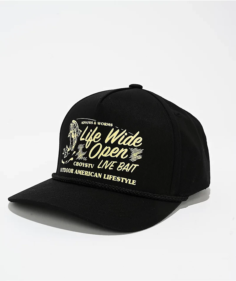 CboysTV Live Bait Black Snapback Hat
