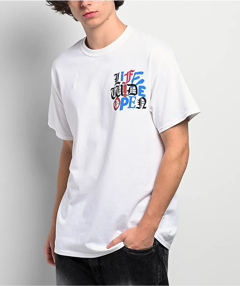CboysTV Scarmbled White T-Shirt