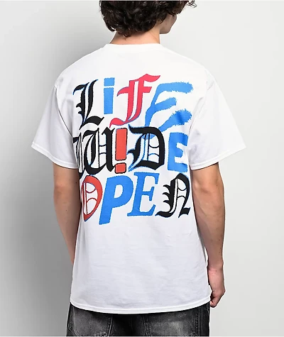 CboysTV Scarmbled White T-Shirt