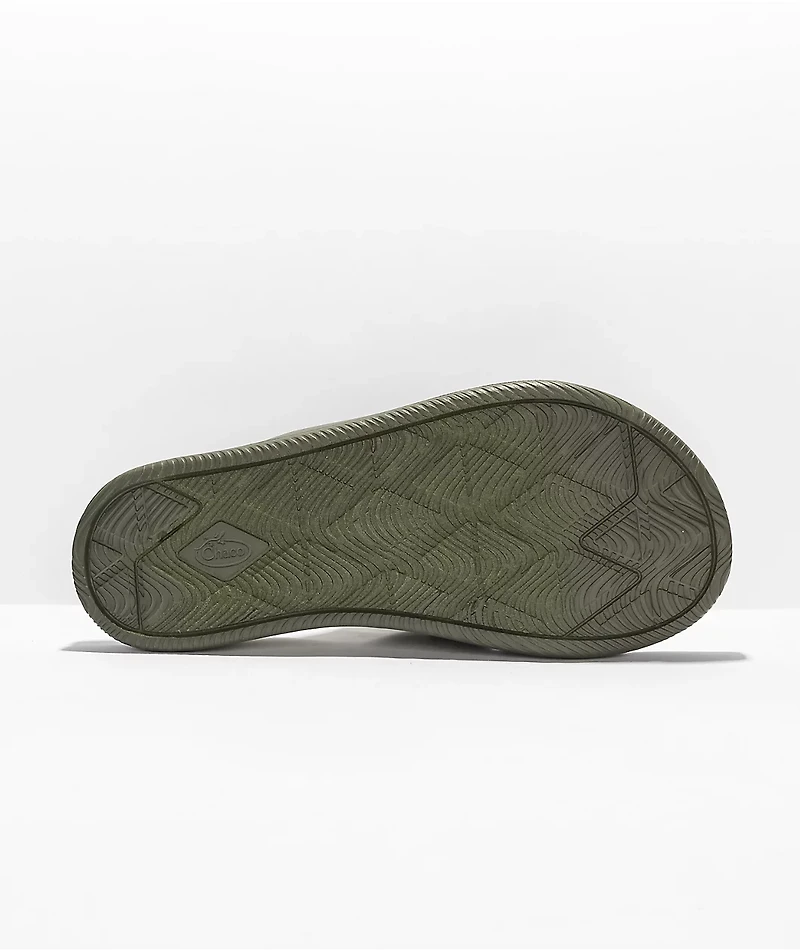 Chaco Chillos Olive & Brown Slide Sandals