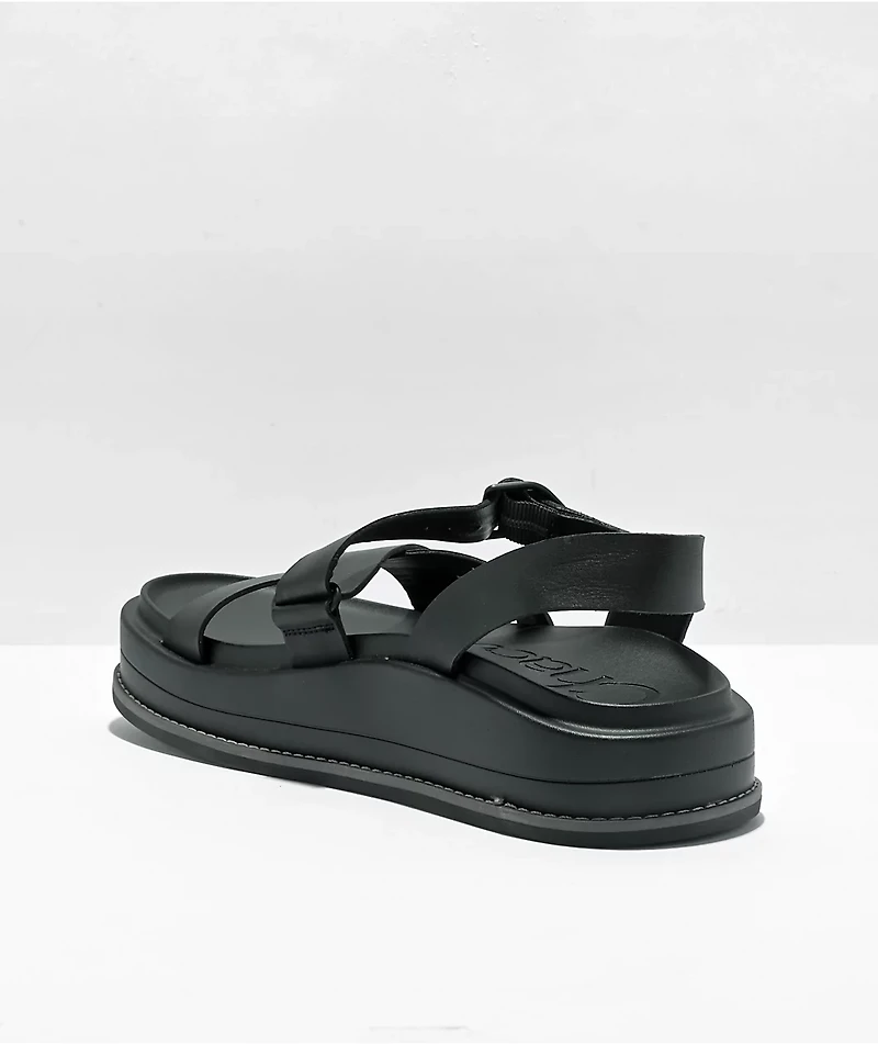 Chaco Townes Mid Form Black Platform Sandals