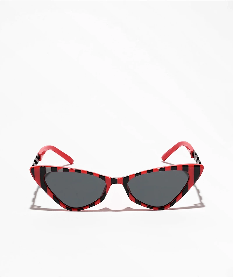 Chain Red Cat Eye Sunglasses