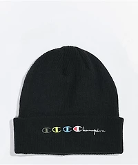 Champion 1x1 Chunky Black Beanie